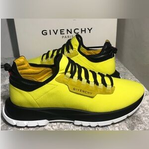 Givenchy Men's Bright Yellow and Black Sneakers